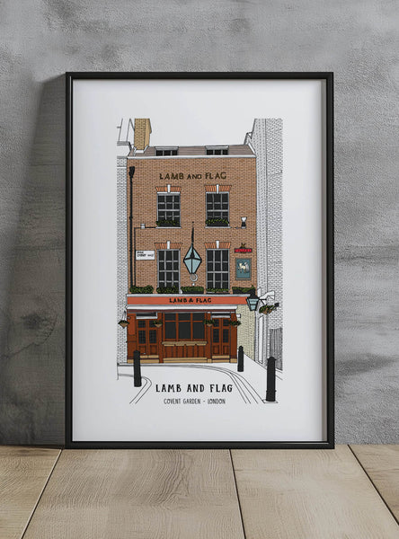 Lamb and Flag Pub Print Covent Garden