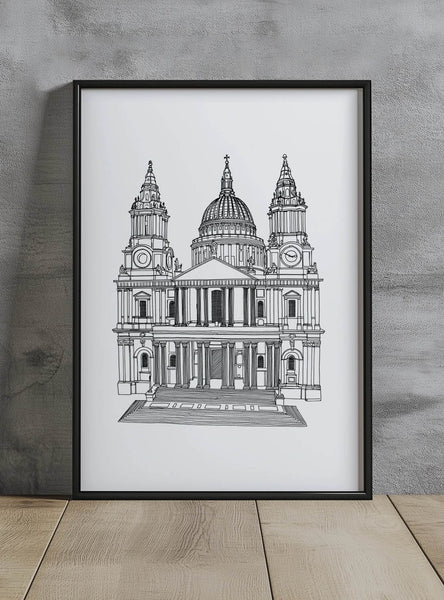 St Pauls Ink Pen Drawing