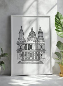 St Pauls Ink Pen Drawing