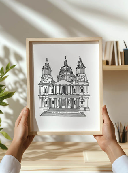 St Pauls Ink Pen Drawing