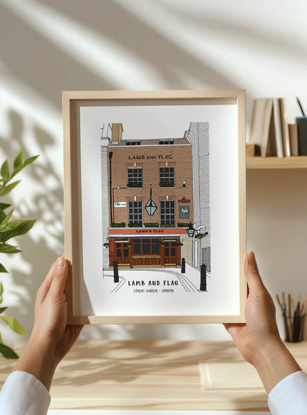 Lamb and Flag Pub Print Covent Garden