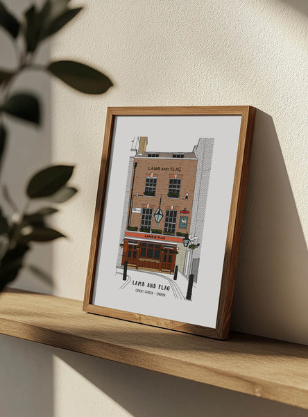 Lamb and Flag Pub Print Covent Garden