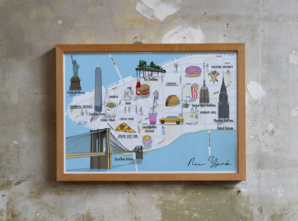 New York Map Print